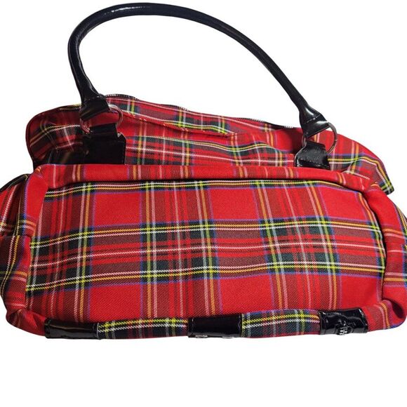 NEW Large Red Plaid Tote Bag - Picture 3 of 7
